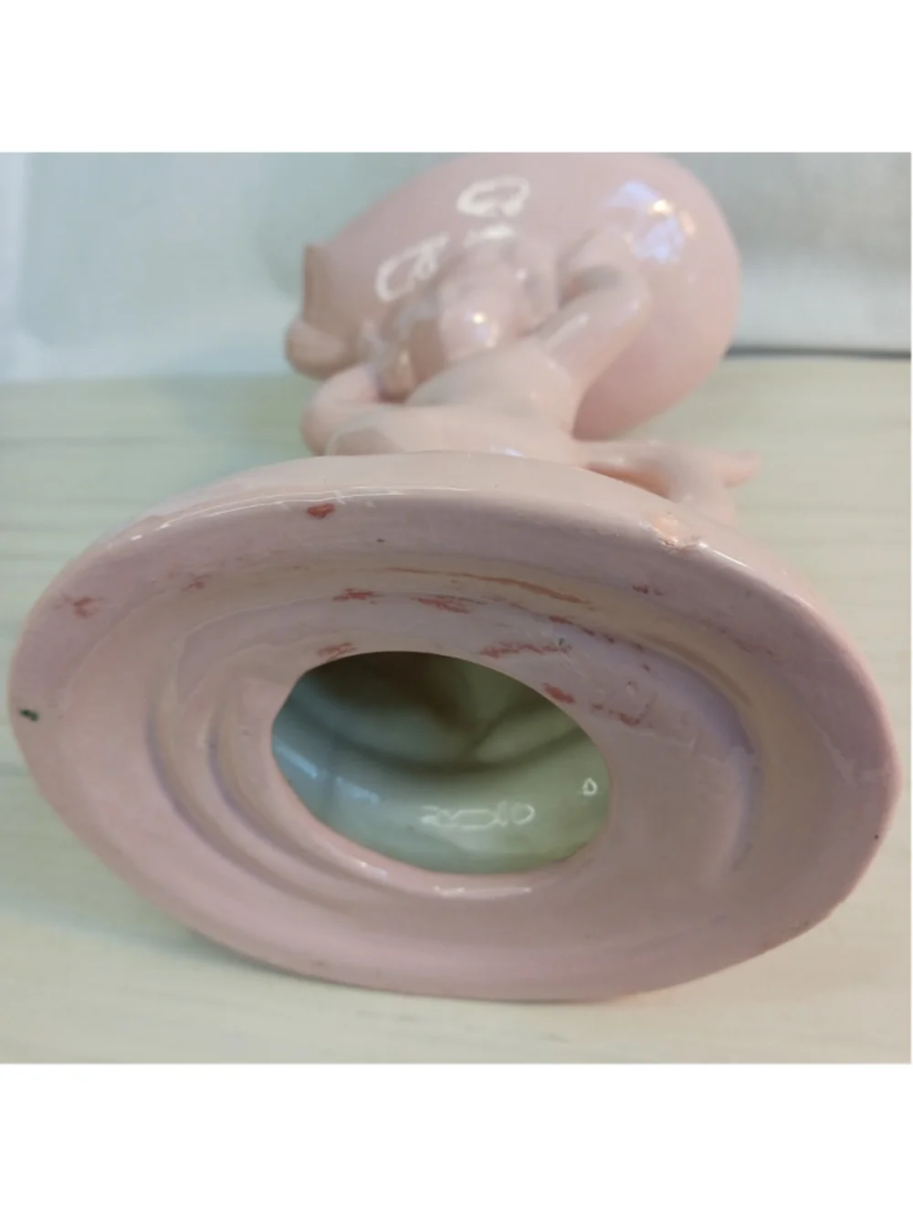 VTG MCM Holland Mold Cherub on Dolphin Pedestal Soap Dish Figurine Mid Century